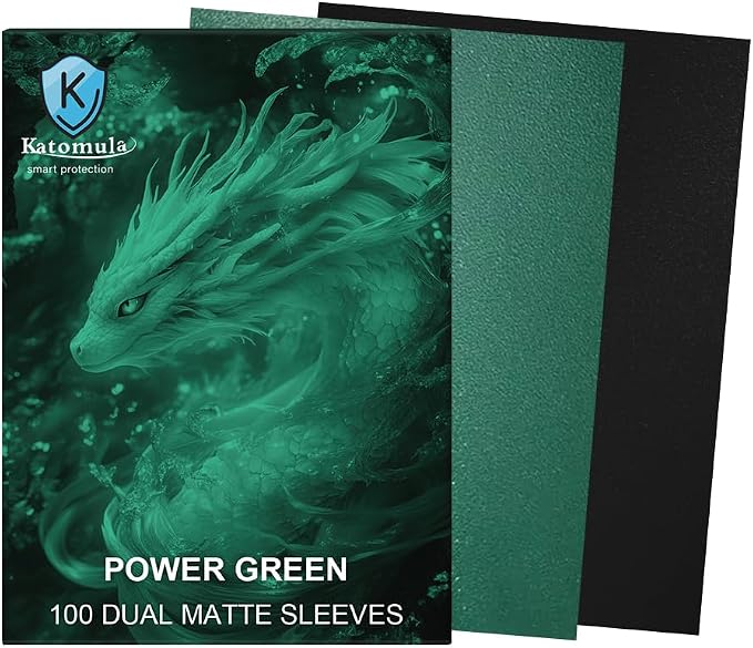 Power Green Dual Matte Card Sleeves, Katomula Card Sleeves - Image 2