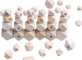 100Pcs Natural Geometric Polygon Wood Beads, Unfinished Wooden Loose Spacer by woodeni