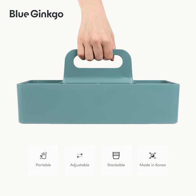 BLUE GINKGO Stackable Organizer Caddy, Made in Korea | Portable. Adjustable. - Image 5