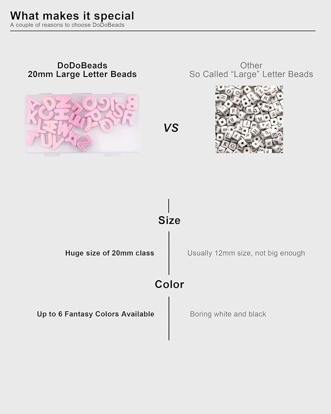 26 Pcs Cute Large Pink Letter Beads, 20mm Jumbo Square Acrylic Letter Beads - Image 7