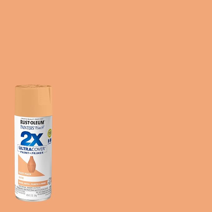 Rust-Oleum Painter's Touch 2X Ultra Cover Spray Paint, Fuzzy Peach | Indoor and - Image 2