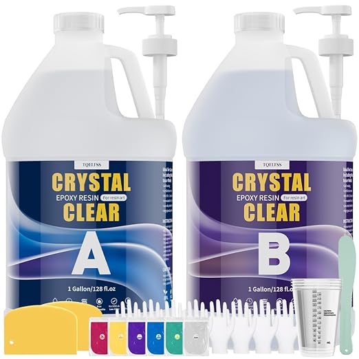 Epoxy Resin 2 Gallon, Crystal Clear Epoxy Resin Kit by Unknown
