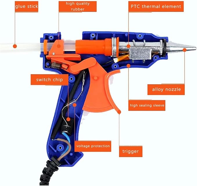 Mini Hot Glue Gun 10pcs Glue Stick Hot Glue Gun Set - Image 6