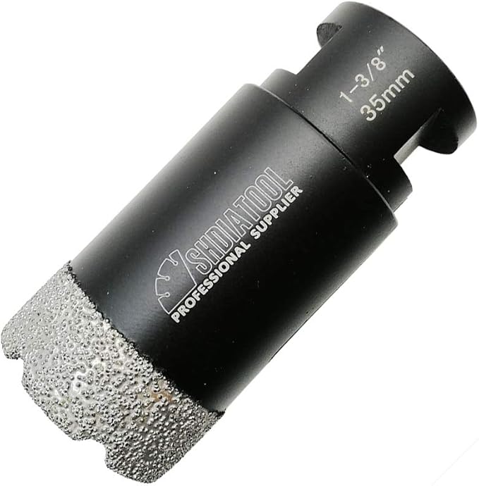 SHDIATOOL Diamond Core Drill Bits 1-3/8 Inch for Porcelain Ceramic Tile Marble Brick Vacuum Brazed Hole Saw 35mm