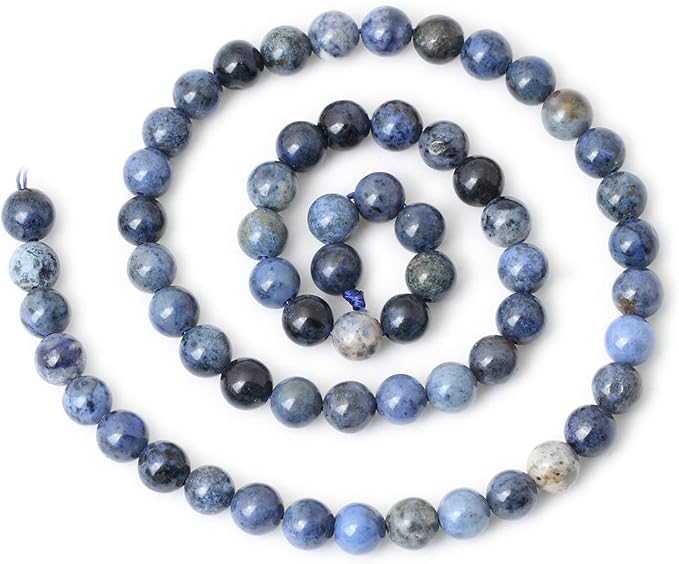60PCS 6mm Natural Dumortierite Gemstone Round Loose Stone Beads - Image 2