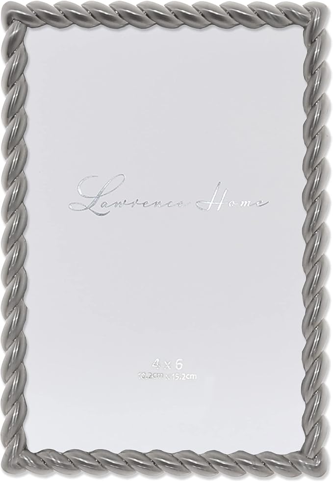 Lawrence Frames Metal Frame, Rope Design, Brushed Nickel by LawrenceFrames