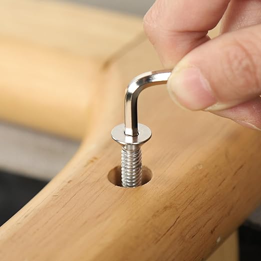 1/4-20 Bolt, 1/4-20 x 1 Inch Flat Socket Head Screws 15Pcs, 304 Stainless Steel 18-18 Countersunk Bolts, Full Thread, with Hex Spanner