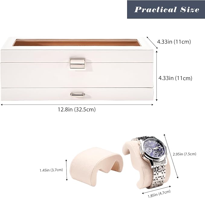 ProCase Watch Box, 6 Slot Watches Display Case - Image 7