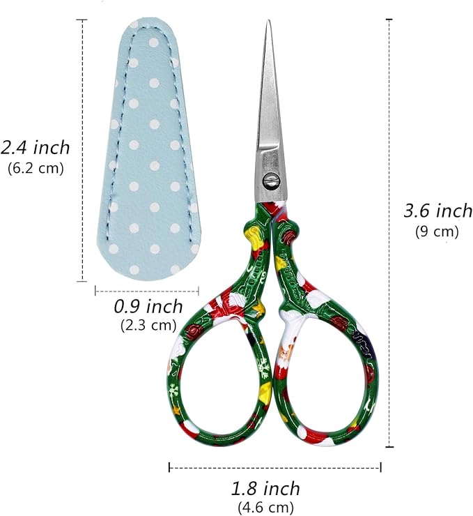 3.6"Scissors with Sheath for Embroidery Knitting Craft Yarn | Stainless Steel - Image 2
