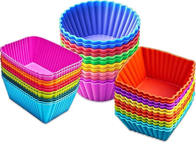 36 Pack Silicone Cupcake Liners Muffin Baking Cups Liners Reusable Non-Stick by IELEK