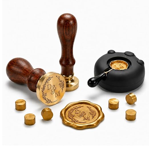 KAINSY Custom Wax Seal Stamp Kit, Personalized Gift by KAINSY
