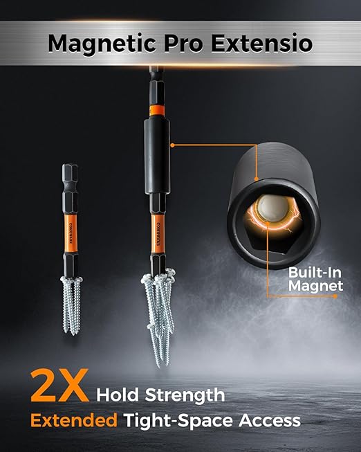 COMOWARE 21pcs Allen Wrench Drill Bits (Metric&SAE), S2 Steel 1/4" Hex Bit Set, CNC Tip Screwdriver Bits, 2" Length Magnetic Drill Bit, Impact Hex Bitss Set for Electronic Devices Disassembly