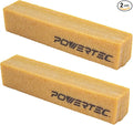 POWERTEC 71002-P2 Abrasive Cleaning Stick for Sanding Belts & Discs 8-1/2" 2PK | Natural Rubber Eraser - Woodworking Shop Tools for Sanding Perfection