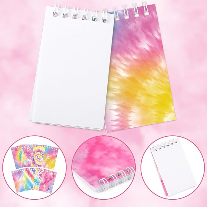 24 Pcs Mini Tie Dye Notepads Multicolor Mini Notebooks Party Favor Small Pocket - Image 3