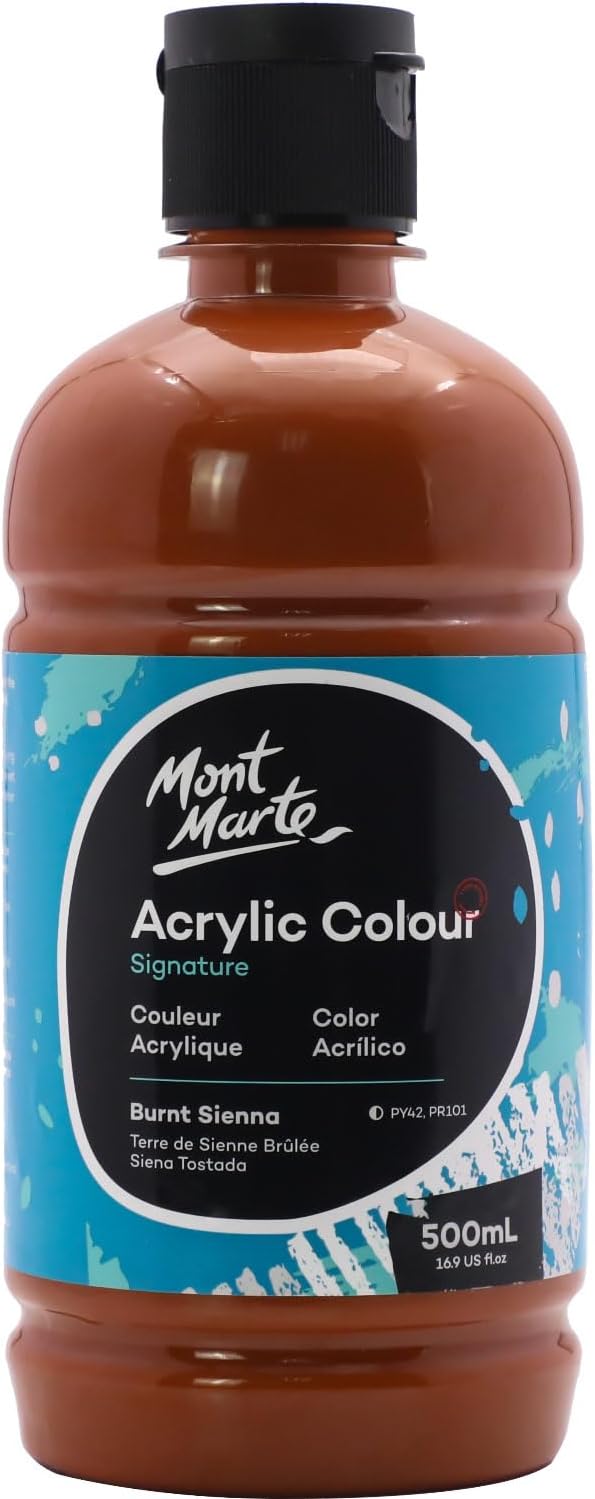 Mont Marte Signature Burnt Sienna Acrylic Paint, Semi-Matte Finish, Suitable by MontMarte