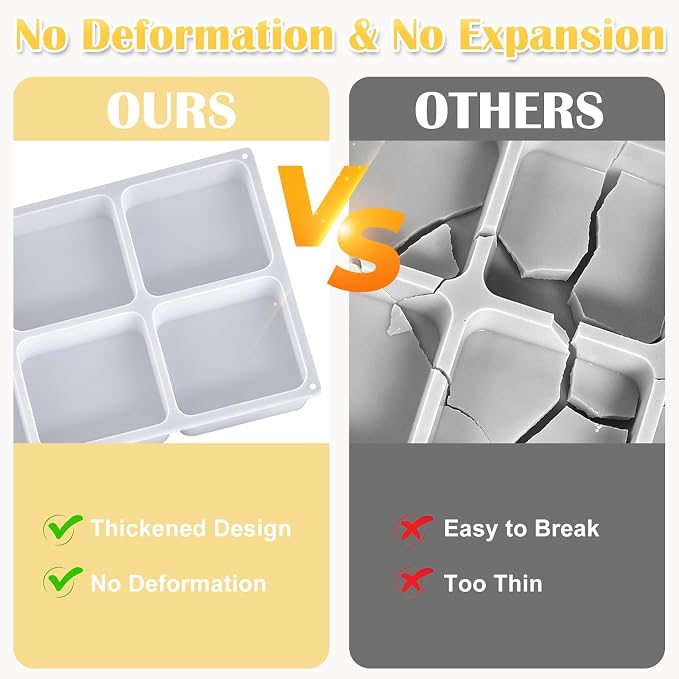 YOILES Deep Coaster Resin Molds Silicone Square Silicone Molds - Image 3