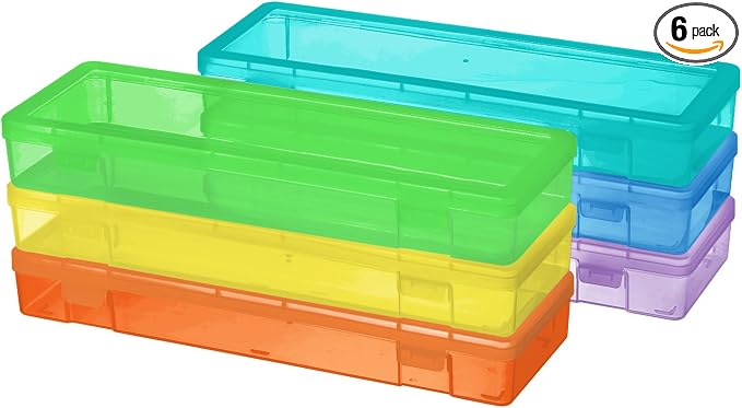 novelinks Plastic Pencil Boxes and Small Plastic Containers by novelinks