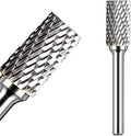 Carbide Burr Set 1/4" Shank SA-3 Die Grinder Bits Tungsten Double Cut Burr Bits (3/8" Cutter Dia X 0.86" Cutter Length) for Die Grinder Kits Metal Grinding Drilling Polishing (1pcs)