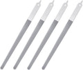 4 Pcs Diamond Deb Nail File Metal Nail File with Sharp Pointed Tip, Stainless Steel Nail Filer Metal Nail Files for Natural Nails Double Sided Manicure Pedicure Toenails Tools for Salon Home (Large)