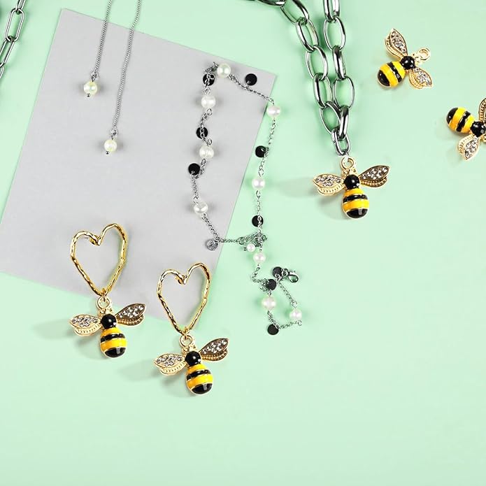 Youeon 100 Pcs Cute Metal Bee Charms - Image 8
