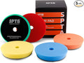 Buffing Polishing Pads, SPTA 6'' Orbital Buffer Pads Hook and Loop Buffing Pads, Foam Polish Pad 5 Grits from Coarse to Fine for 6 Inch DA Rotary Polisher Compounding, Polishing and Waxing
