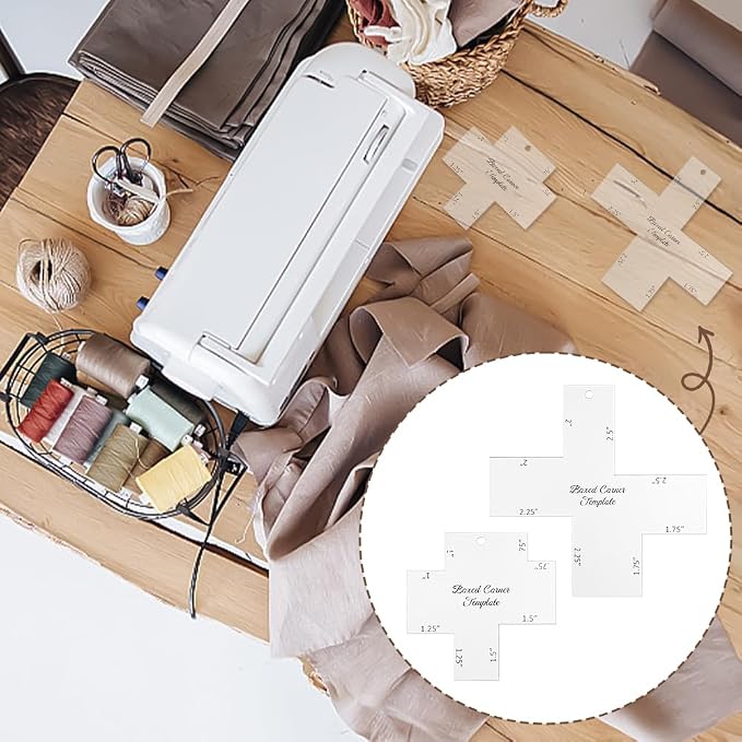 INFUNLY 4pcs Boxed Corner Template 2 Size Cutting Corners Template - Image 4