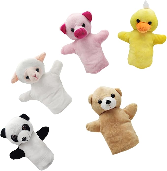 Yolococa Plush Animal Hand Puppet Set, and Panda Puppets - Image 2