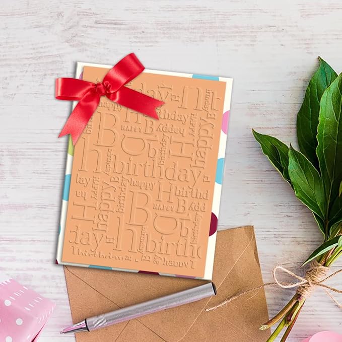 Happy Birthday Plastic Embossing Folders - Image 3