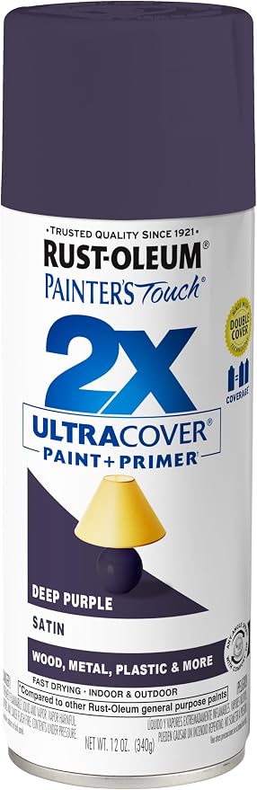 Rust-Oleum Painter's Touch 2X Ultra Cover Spray Paint, Satin Deep Purple | by Rust-Oleum