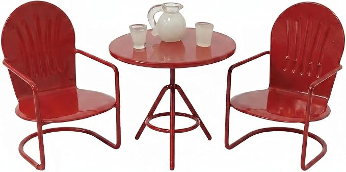 6 PCS Miniature Bistro Table & Chairs Set by Makeeverychoiceabeautiful