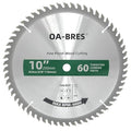 10-Inch Miter/Table Saw Blades, 60-Tooth ATB TCT Fine Finish Wood Cutting Circular Saw Blade with 5/8 Inch Arbor