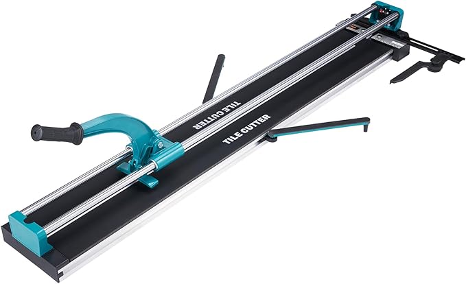 VEVOR Manual Tile Cutter, 48 inch Professional Porcelain Ceramic Tile Cutter, Double Rails with Tungsten Carbide Cutting Wheel, Anti-Skid Feet & Infrared Positioning for Home Industrial
