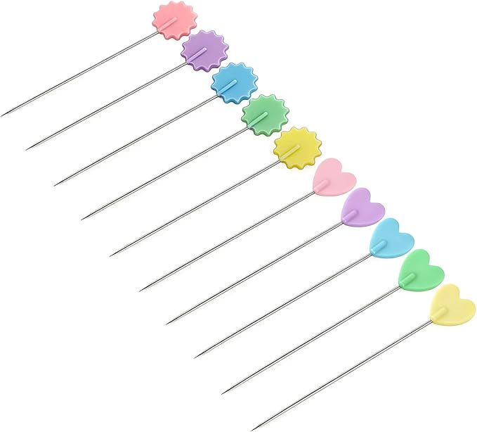Elisel 200 pcs Multicolor Straight Pins Straight Quilting Pins Craft - Image 3