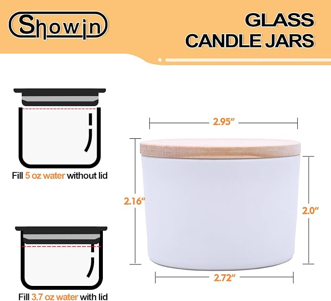 SHOWIN Thick Candle Jars for Making Candles 16 Pcs, 4 OZ Empty Jars - Image 4
