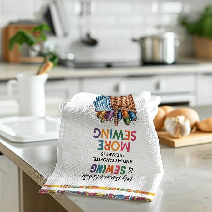 Quilters Gifts Kitchen Towels, Sewing Quilting Lovers Gifts Kitchen Towels - Image 4