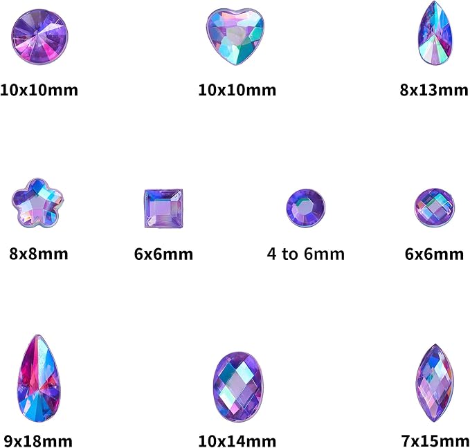 1000 Pcs Crystal AB Colorful Jewels Gems - Image 2