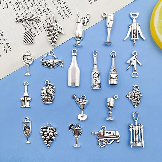 WOCRAFT 120pcs Antique Silver Wing Charms - Image 3