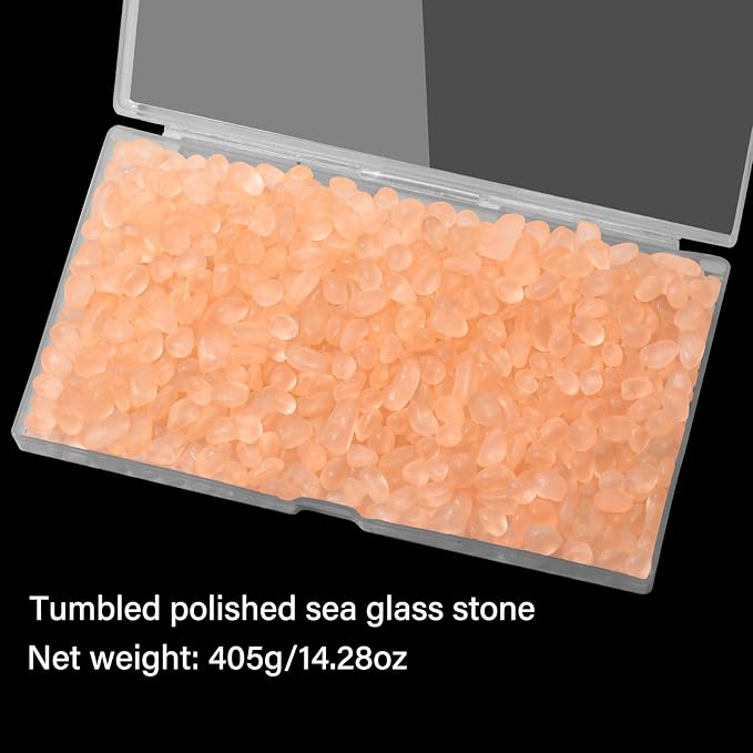 QEQEKAKA Sea Glass Stones for Crafts About 0.5LB Glass Pebbles Gemstones Bulk - Image 5