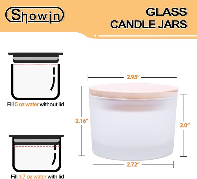 SHOWIN Thick Candle Jars for Making Candles 16 Pcs, 4 OZ Empty Jars - Image 4