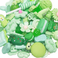 Chenkou Craft 50pcs Lots Mix Assorted Green Craft DIY Flatbacks Resin Flat Back by ChenkouCraft