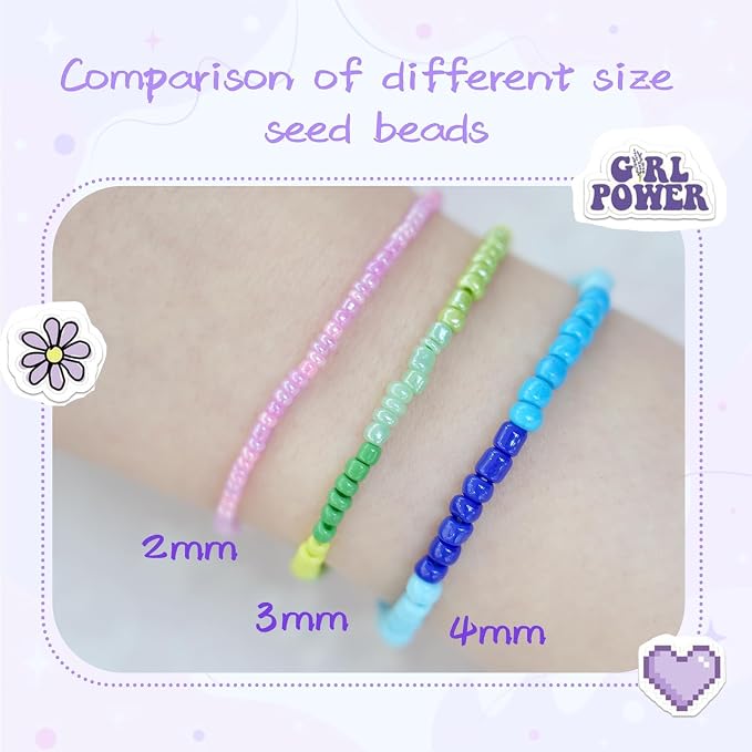 4500pcs Seed Beads 24 Colors 4mm Round Beads - Image 4