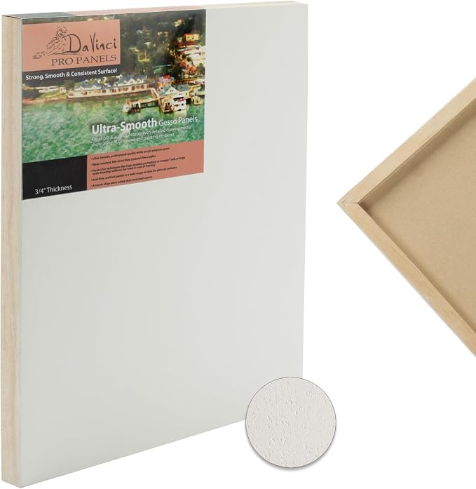 DaVinci Wood Panel Pro Ultra Smooth Gesso Panels 3/4inchinch 6x12inchinch - Image 2