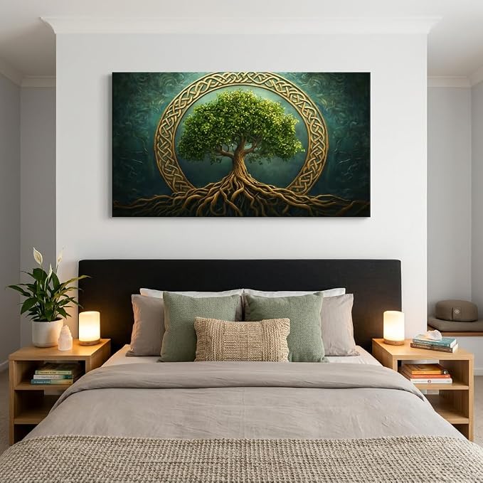 ZESTRILIA Celtic Tree of Life Canvas Wall Art, Timeless Mystical Bohemian - Image 5