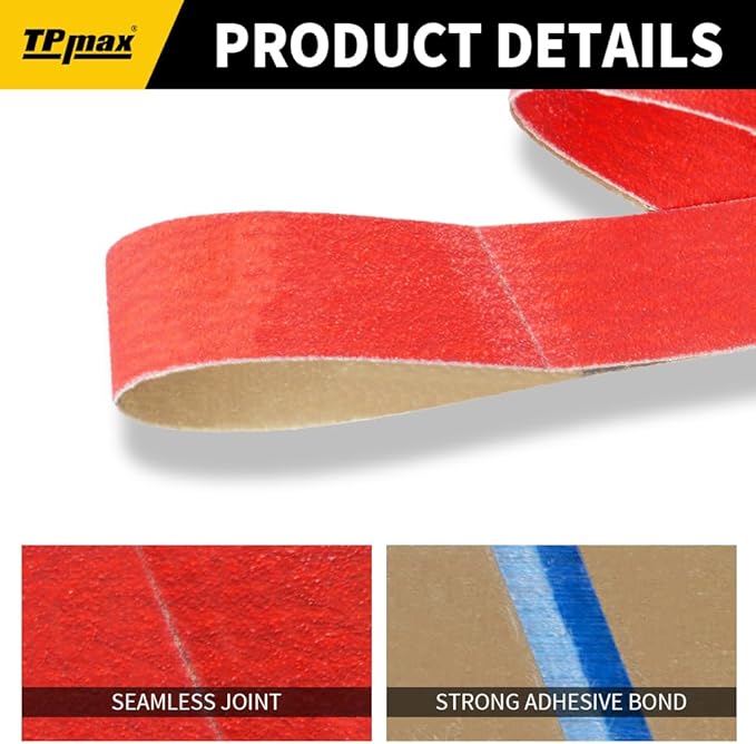 1x30 Inch Ceramic Sanding Belts (40/60/80/120 Grits) – High-Performance Sander Sharpening Belts for Knife Making, Metalworking, and Woodworking