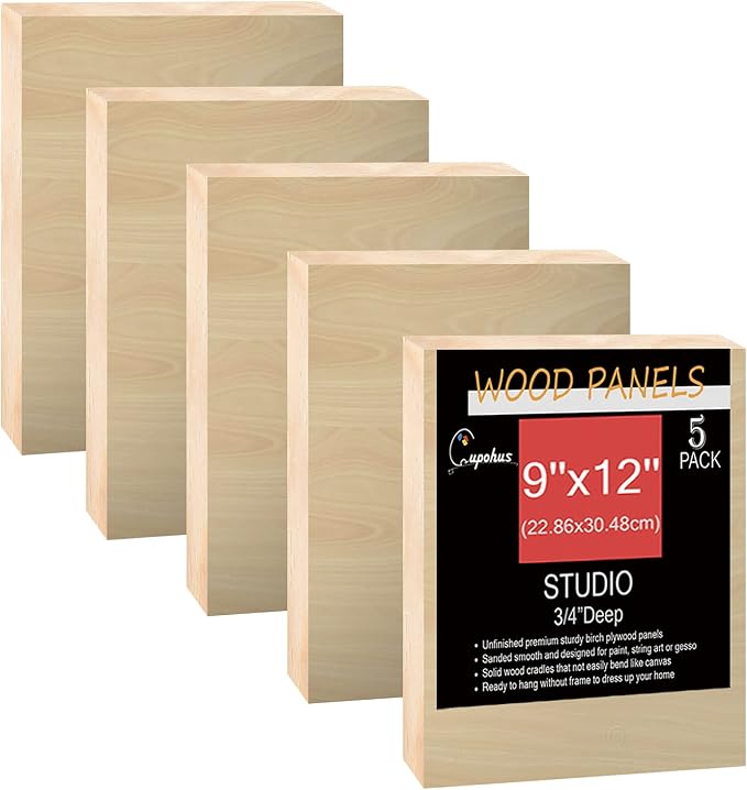 Cupohus Unfinished Birch Wood Boards Canvas by Cupohus