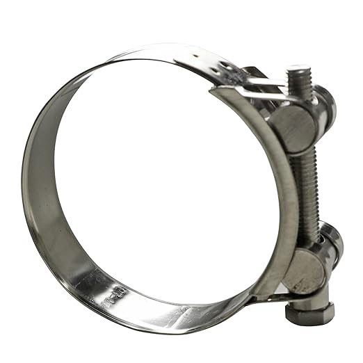 AKIHISA 140-148mm ID Range T-Bolt Hose Clamp,2 Pack 304 Stainless Steel Heavy Duty Pipe Clamps 5.51 to 5.83 Inch