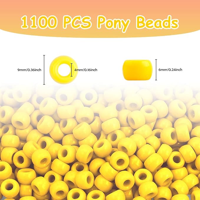 1100PCS Beads for Bracelets, Kandi Beads, Bead for Jewelry Making, Hair Bead - Image 2
