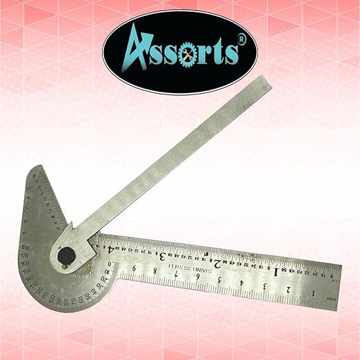 Assorts Multi Purpose Protractor Square Rule Centre Finder Divider Drill Point Gauge