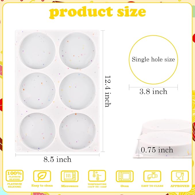 HUAKENER 3 Pcs Silicone Muffin Top Pans - Image 3