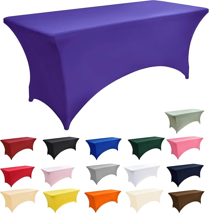 2-Pack 6ft Spandex Table Covers - Image 3